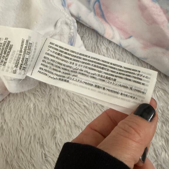 Hollister Hoodie Shorts Set Women's Small Multicolor Marbled - Picture 5 of 6